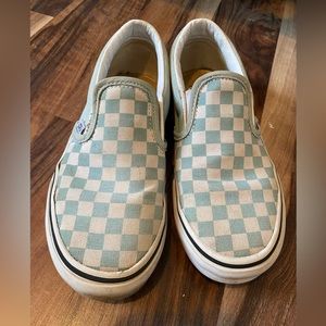 2 pairs of checkered vans